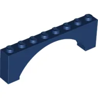 Brick Arch 1 x 8 x 2 Raised / Dark Blue
