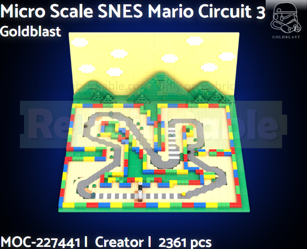 Lego Micro Scale SNES Mario Circuit 3