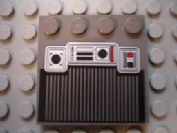 Tile, Modified 4 x 4 with Studs on Edge with SW Rebel Snowspeeder Controls Pattern (Sticker) - Set 10129