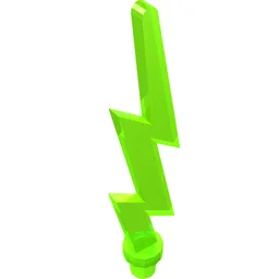Wave / Lightning Angular, Single / Trans-Bright Green