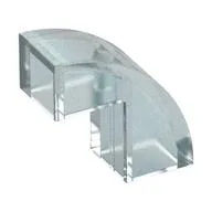 Brick Curved 1 x 2 x 1 2/3 with 1 Cutout / Opal Trans-Clear