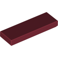 Lego Tile 1 x 3 / Dark Red