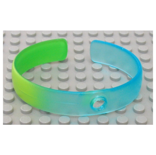 Lego Clikits Bracelet, Bangle with Hole, Marbled Bright Green Pattern