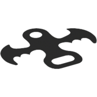 Lego Neckwear Wings, 30 x 40 mm, Transparent All-Black Print / Trans-Clear