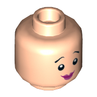 Lego Minifig Head Wilma Flintstone / Light Nougat