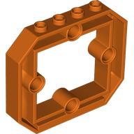 Lego Brick Special 1 x 6 x 4 with 4 Pin Holes and Opening / Reddish Orange