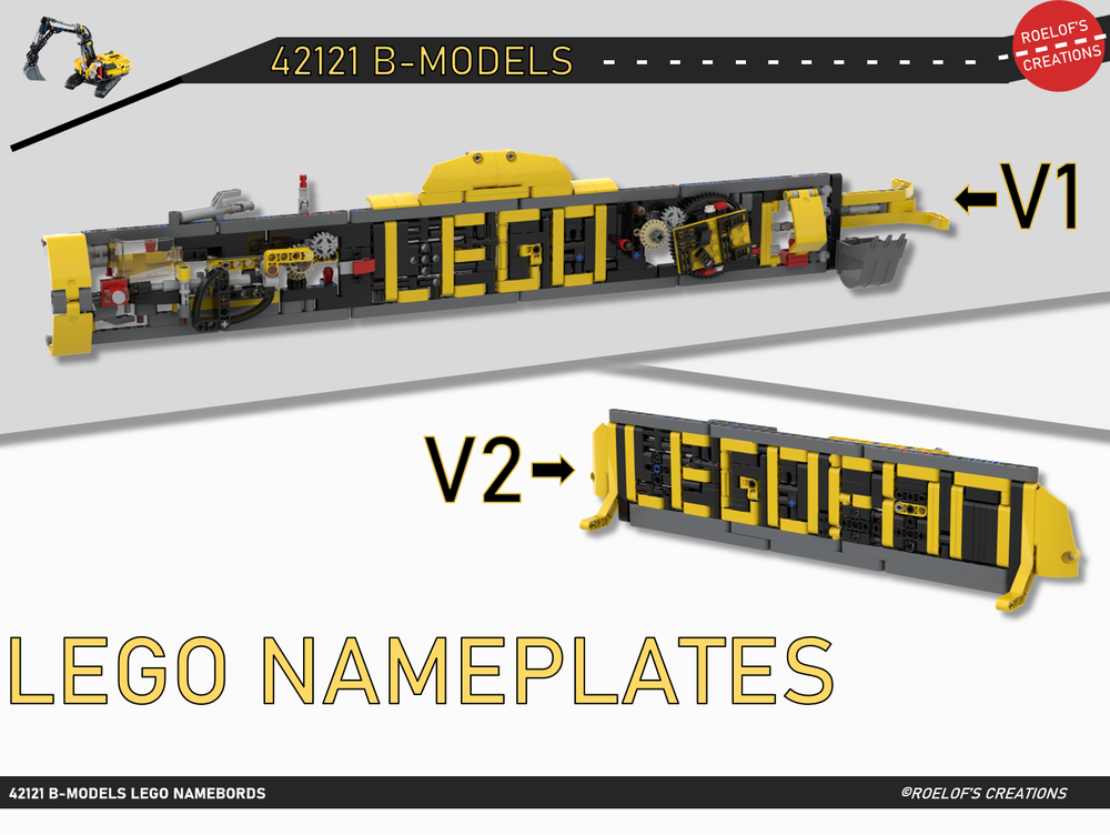 Lego B-model 42121 LEGO NAMEPLATES