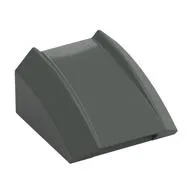 Brick Curved 2 x 2 with Lip, No Studs / Dark Gray