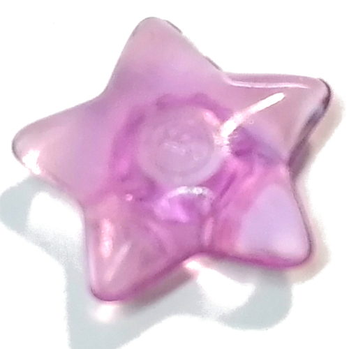 Lego Clikits Icon, Star 2 x 2 Small with Pin [Polished] / Trans-Light Purple