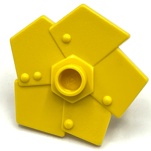 Lego Duplo Plant Flower Metal Design with 5 Petals (Little Robots) / Yellow