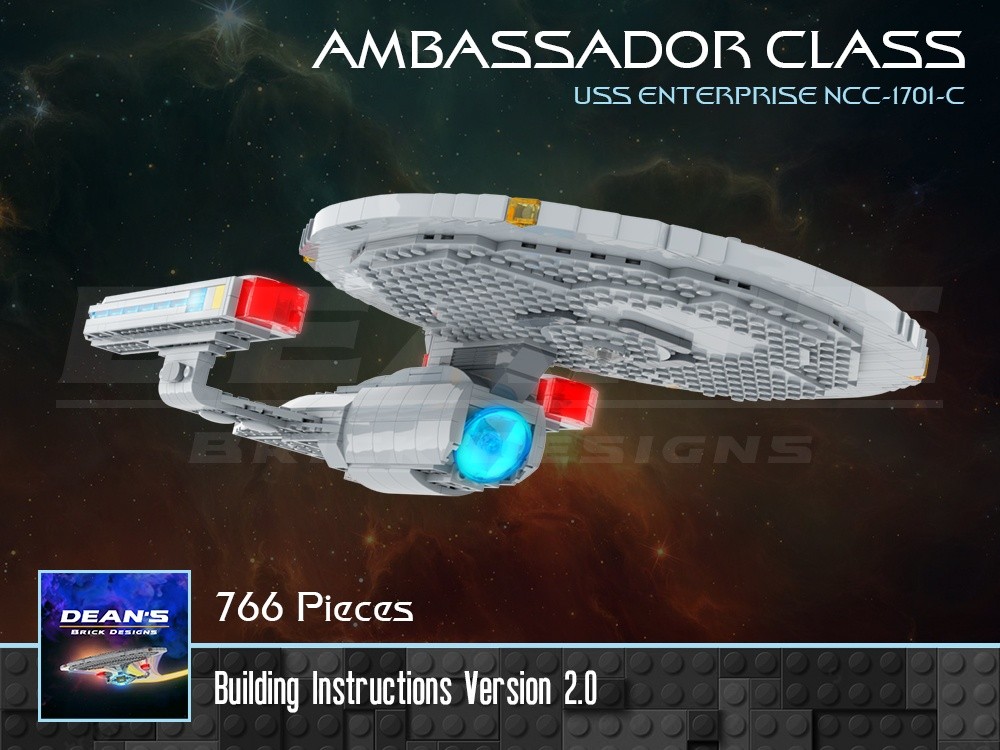 Lego Ambassador Class Starship - Star Trek The Next Generation