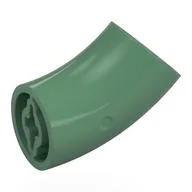 Brick Round 2 x 2 D. Tube with 45° Elbow and Axle Holes (Crossholes) at Each End [LONG] / Sand Green
