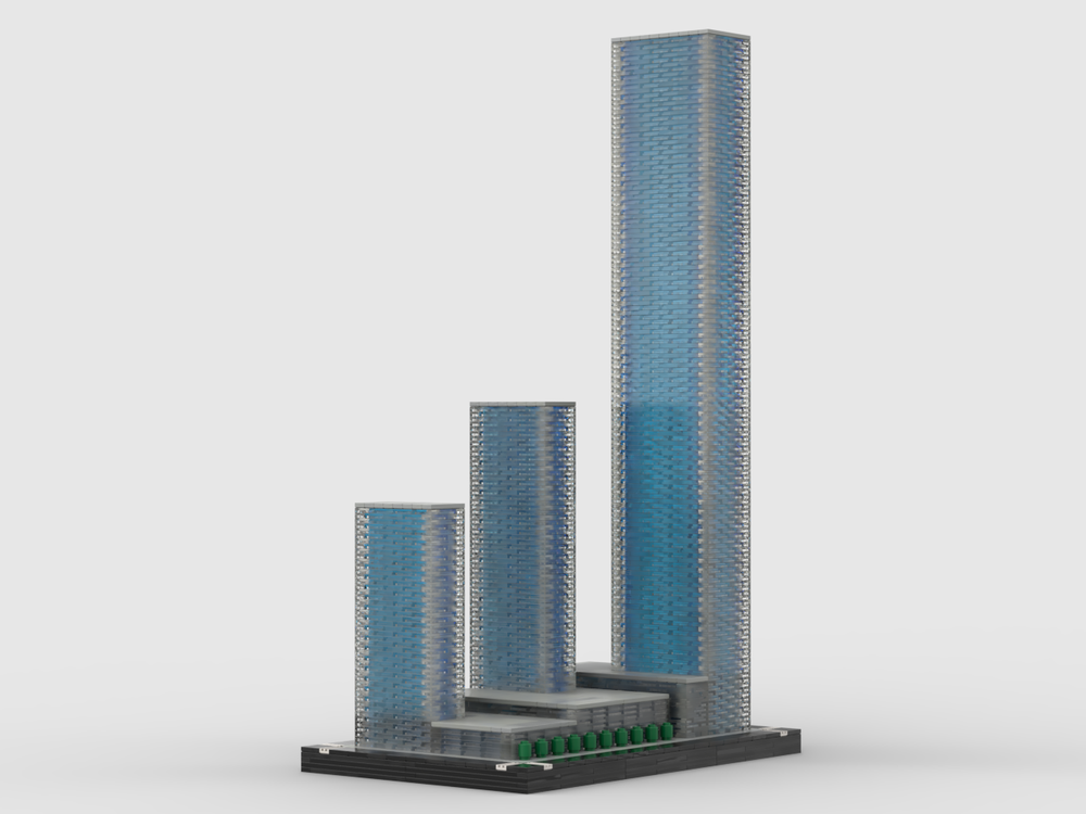 Lego Huachuang International Plaza at 1/650th Scale