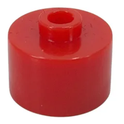 Pen Bead, Round Long, Flat Edge / Red