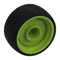 Lego Wheel Rim 24 x 12 with Black Tyre / Lime