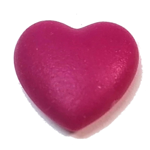Lego Clikits Icon, Heart 2 x 2 Small with Pin [Frosted] / Magenta