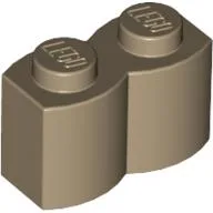 Brick Special 1 x 2 Palisade [aka Log] / Dark Tan