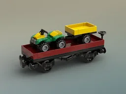 Flatbed Car (18L) + Vehicle Cargo