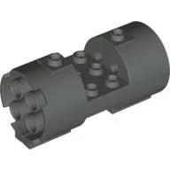 Cylinder 3 x 6 x 2 2/3 Horizontal Hollow Studs / Dark Gray