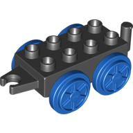 Lego Duplo Train Base 2 x 4 with Blue Wheels / Black