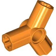 Technic Axle and Pin Connector Angled Triple [120° Offset] / Orange