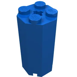 Brick Special Octagonal 2 x 2 x 3 1/3 / Blue
