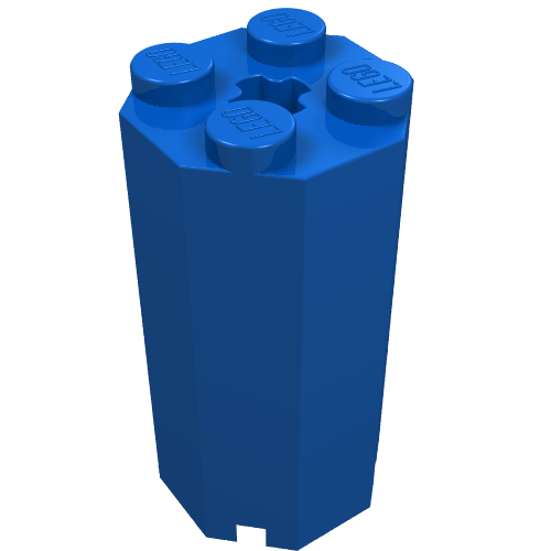Lego Brick Special Octagonal 2 x 2 x 3 1/3 / Blue