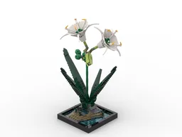 Cahaba Lily (Hymenocallis coronaria) Botanical style MOC w/ Minifig scale build