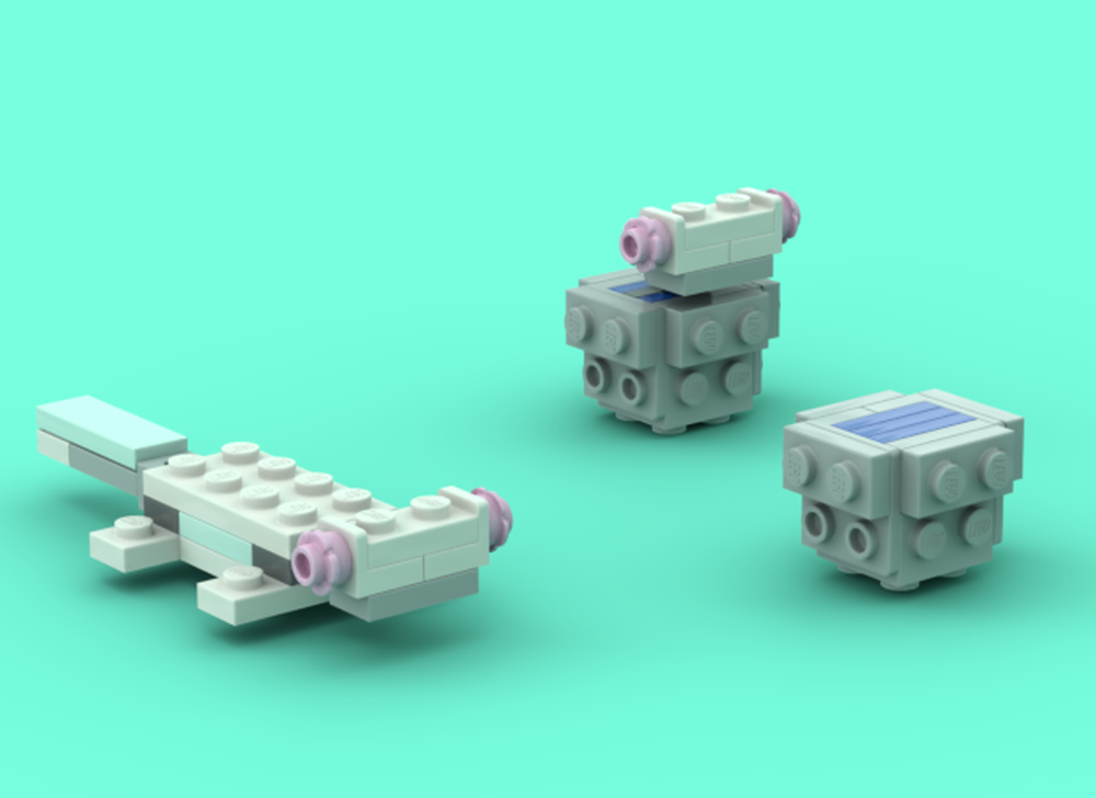 Lego Axolotl with water bucket
