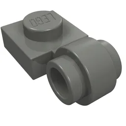 Plate Special 1 x 1 with Clip Light, Bar Hole [Thick Ring] / Dark Bluish Gray