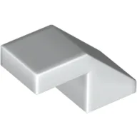 Brick Sloped 45° 2 x 1 with 2/3 Inverted Cutout and no stud / White