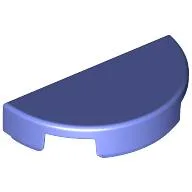 Tile Round 1 x 2 Half Circle / Blue Violet