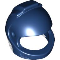 Lego Helmet Space, White Neck Pattern / Dark Blue