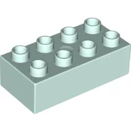 Duplo Brick 2 x 4 / Light Aqua