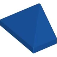 Brick Sloped 45° 2 x 1 Triple with Ovoid Bottom Pin / Royal Blue