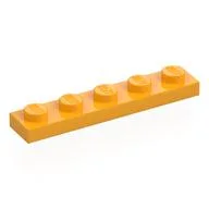Plate 1 x 5 / Bright Light Orange