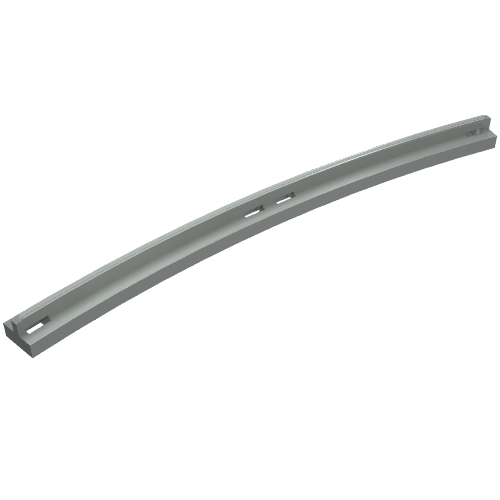 Lego Vehicle Track, Train, Slotted Rail Curved Inside / Light Gray