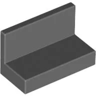 Panel 1 x 2 x 1 [Square Corners] / Dark Bluish Gray