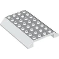 Brick Sloped 45° 6 x 8 Double with 4 x 8 Cutout / White
