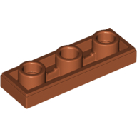 Lego Tile Special 1 x 3 Inverted with Center Hole / Dark Orange