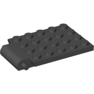 Lego Plate Special 4 x 6 x 2/3 with Trap Door Hinge / Black