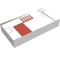 Tile 1 x 2 with X-wing Fighter Left Print / White