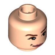 Lego Minifig Head Hermione Granger, Dual Sided, Awake / Asleep Print [Blocked Open Stud] / Light Nougat