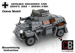 Custom WW2 WWII SdKfz Sd Kfz 222 20mm KwK