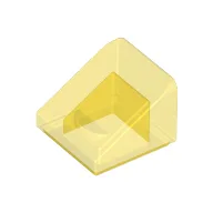 Brick Sloped 30° 1 x 1 x 2/3 (Cheese Slope) / Trans-Yellow