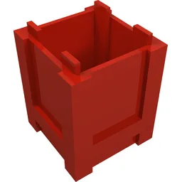 Container Box 2 x 2 x 2 - Top Opening / Red