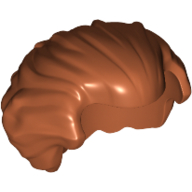 Lego Hair Swept Back with Widow's Peak Chin-Length and Bushy in Back / Dark Orange