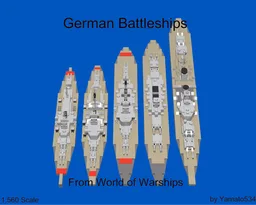 1:560 Scale German Tech-tree Battleships(WOWS)
