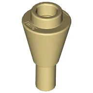Cone 1 x 1 Inverted with Bar at Bottom (Ice Cream Cone) / Tan