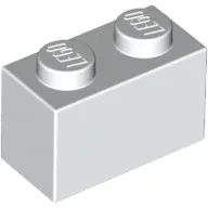 Brick 1 x 2 / White
